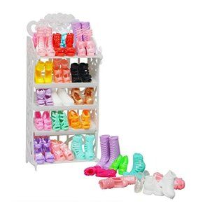 Fashion Doll Shoe Rack w/20 Shoes